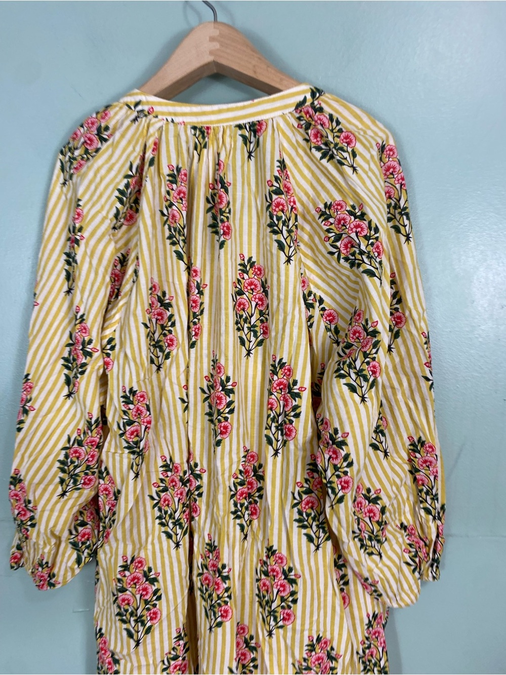 Sissel Edelbo Lara Floral Striped Yellow Dress One Size - Picture 6 of 6